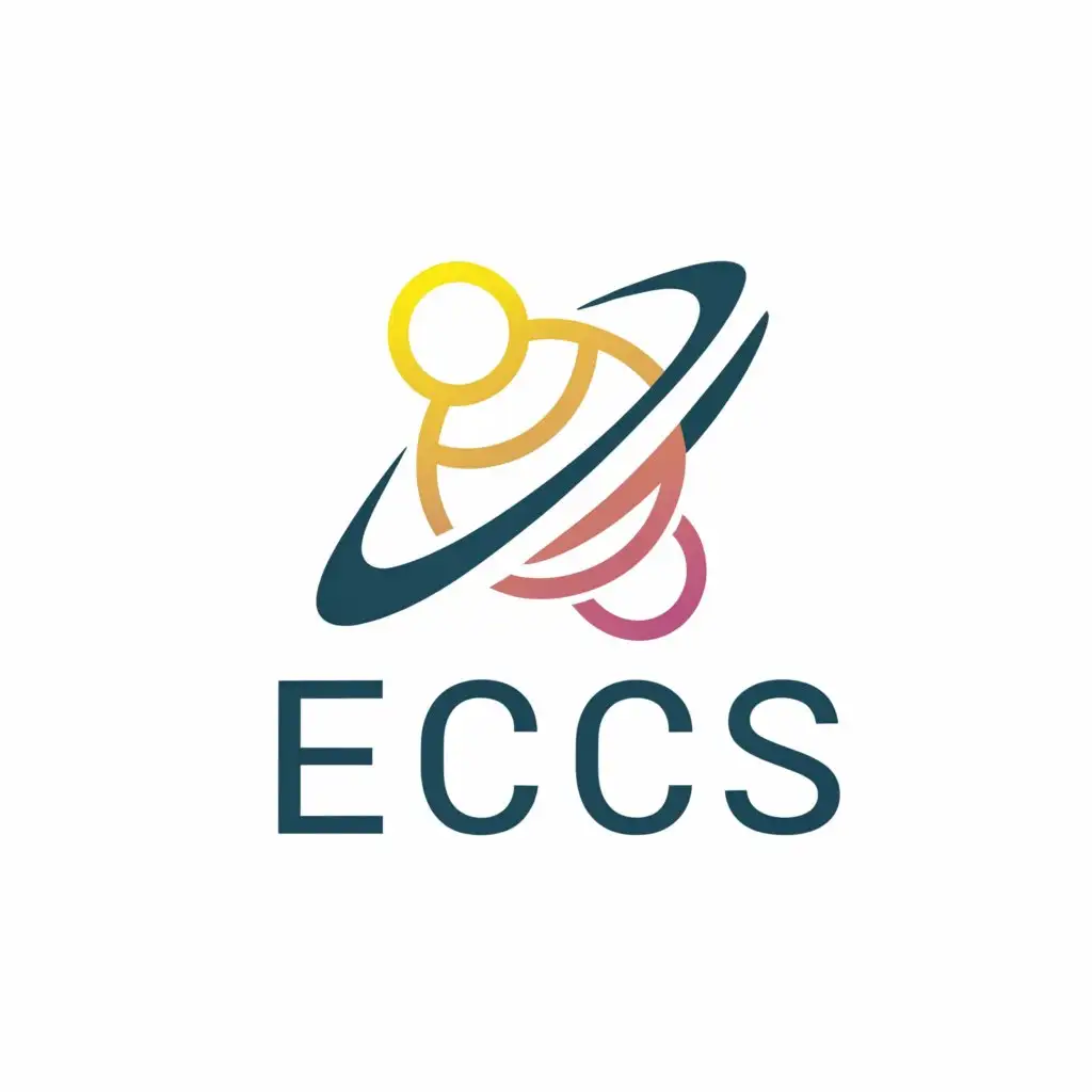 a logo design,with the text "ECCS with transparent background", main symbol:satellite,Minimalistic,be used in Technology industry,transparent background