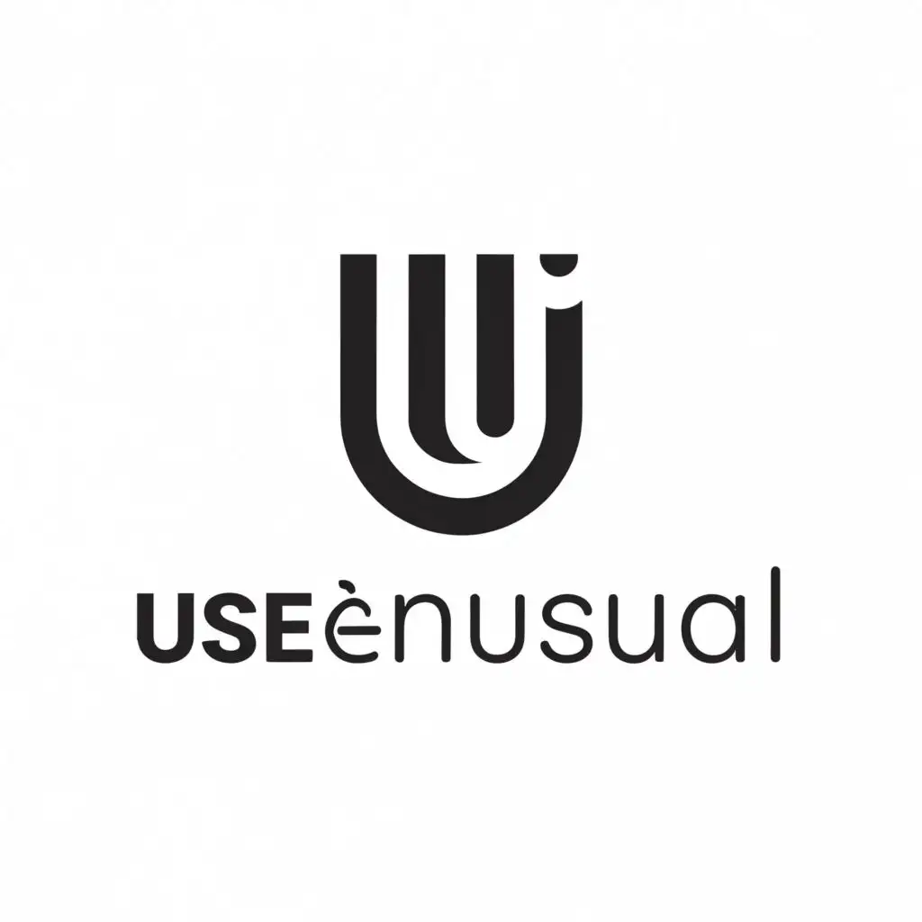 a logo design,with the text "UseenUsual", main symbol:UU,Minimalistic,be used in Internet industry,clear background