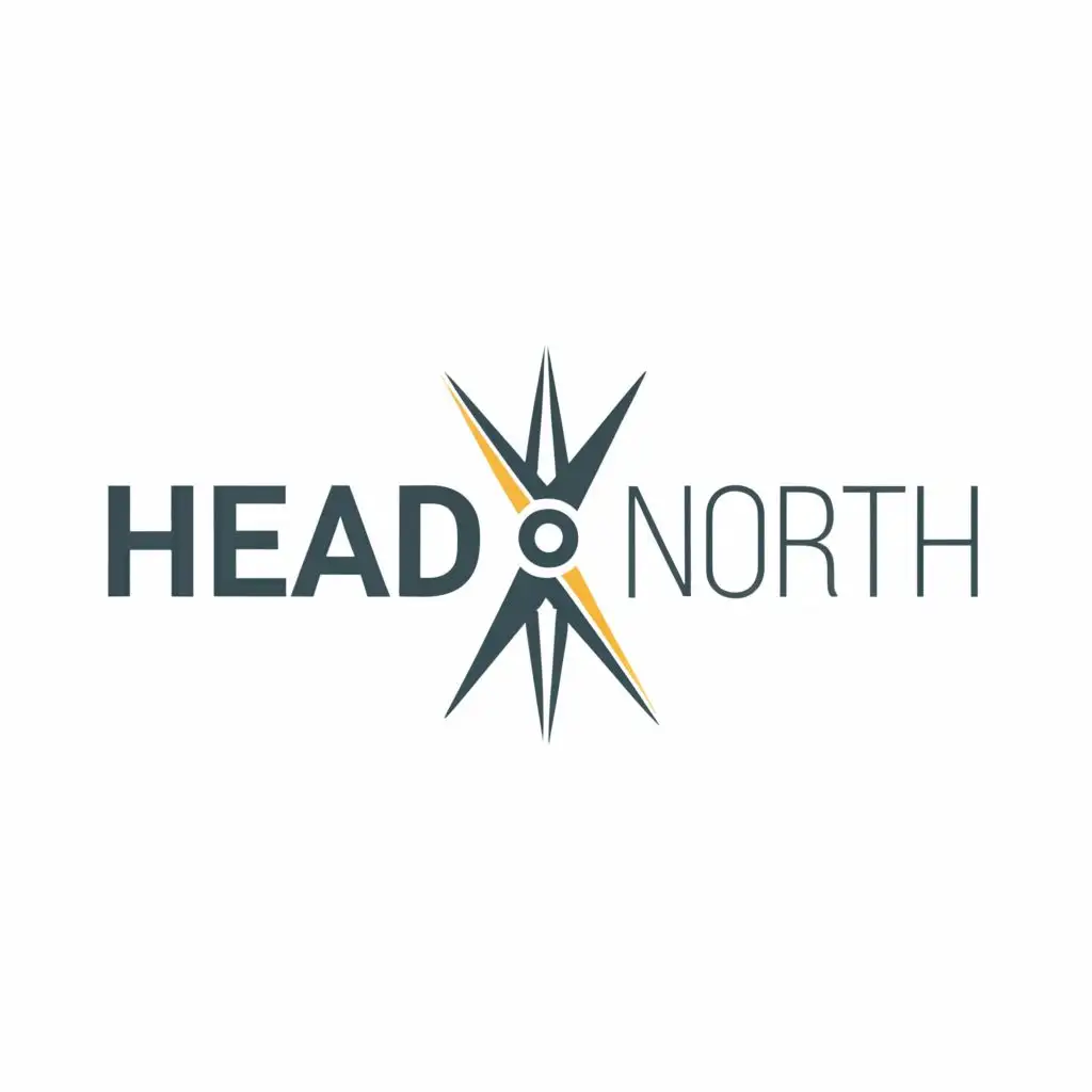 a logo design,with the text "HEAD NORTH", main symbol:North Direction,Moderate,be used in Finance industry,clear background