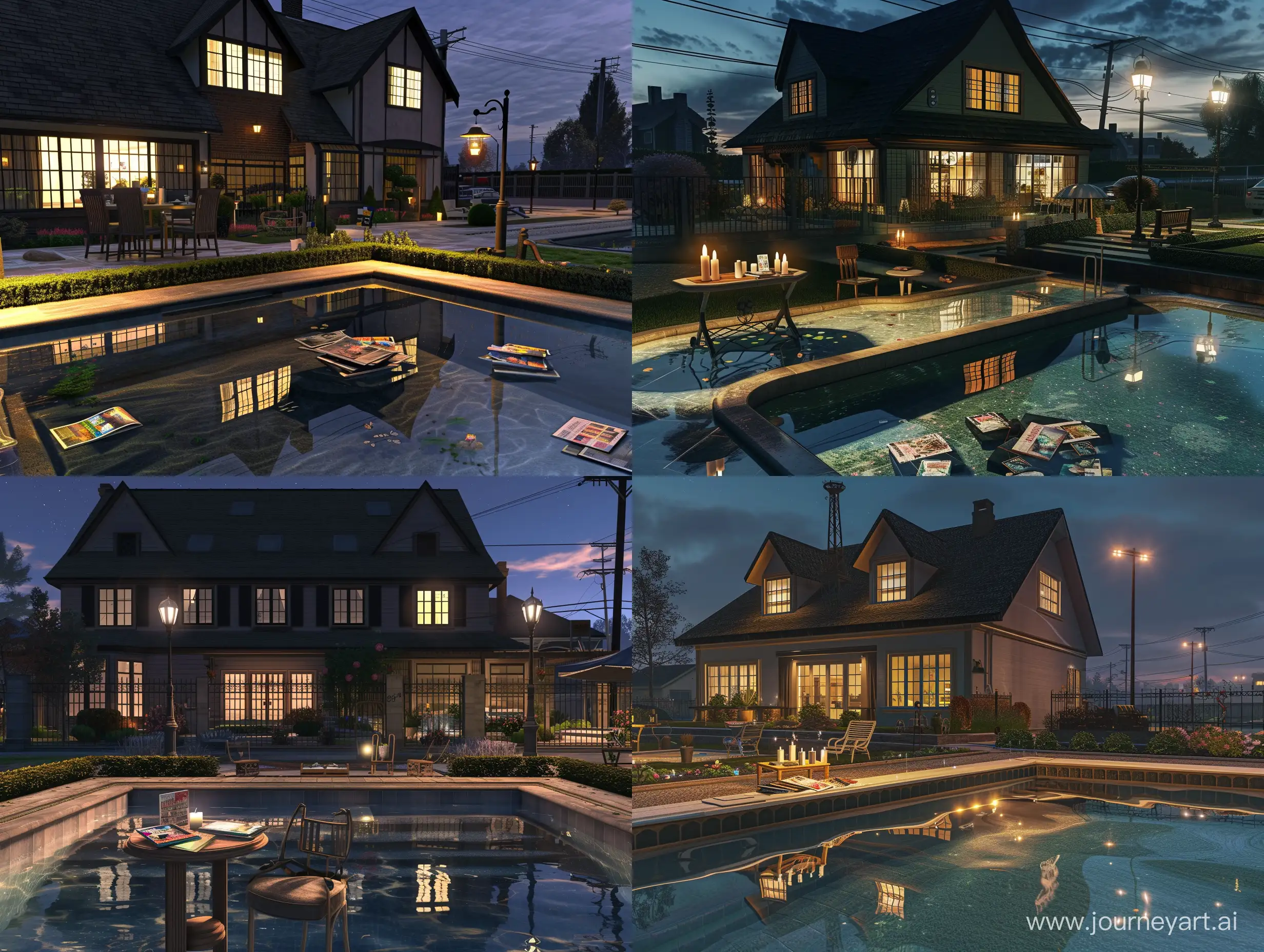 Spacious-American-Style-House-with-Nighttime-Garden-and-Pool