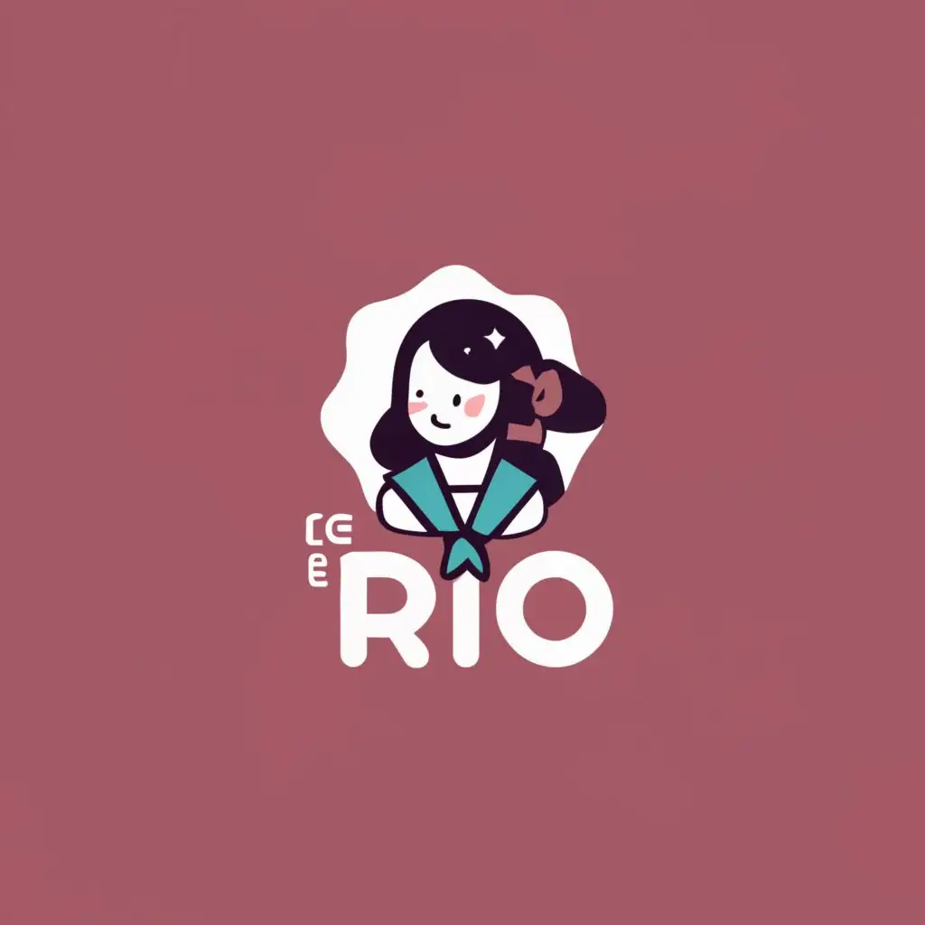 LOGO-Design-For-Learning-Japanese-with-Rio-Elegant-Japanese-Girl-Illustration-with-Typography