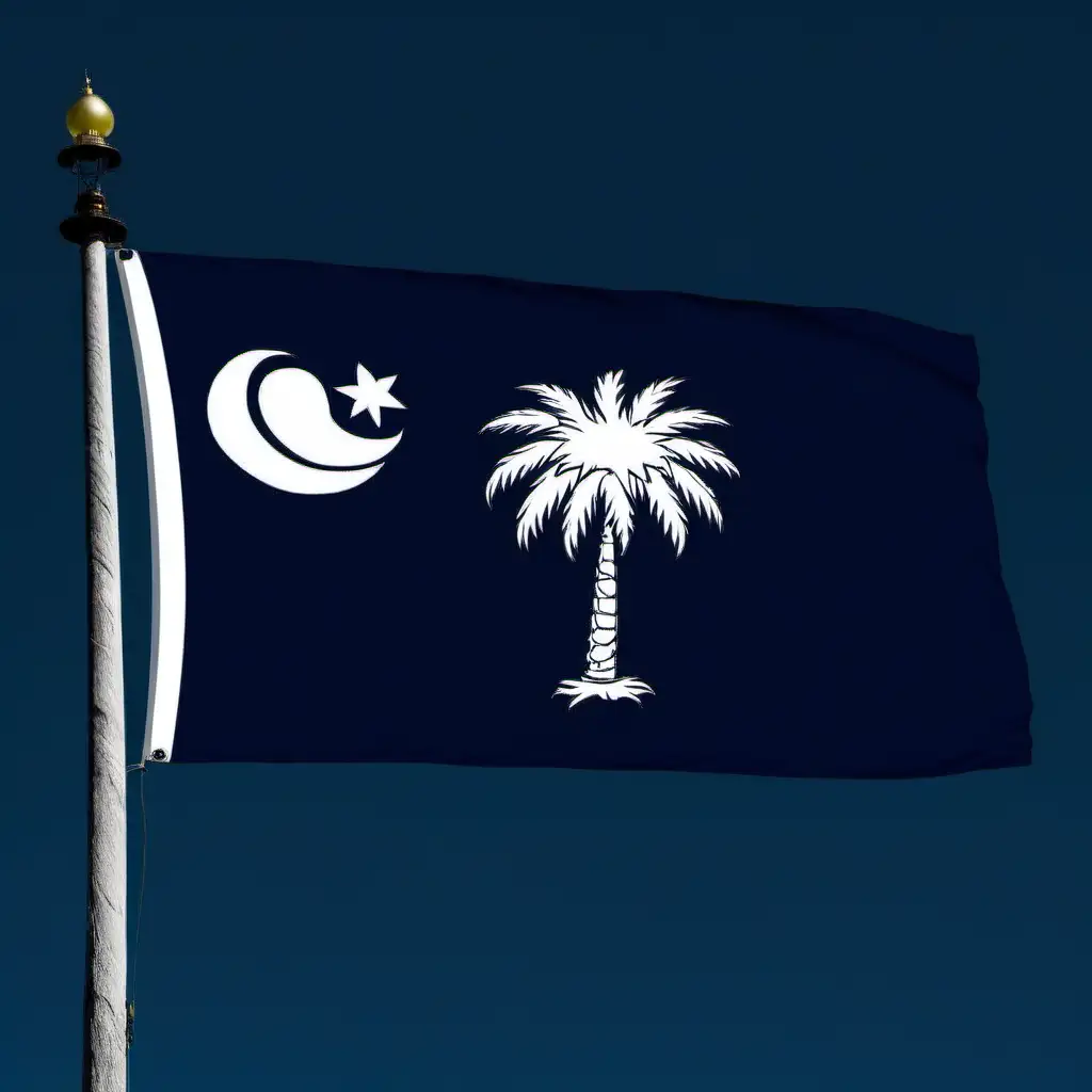 South Carolina State Flag on Display