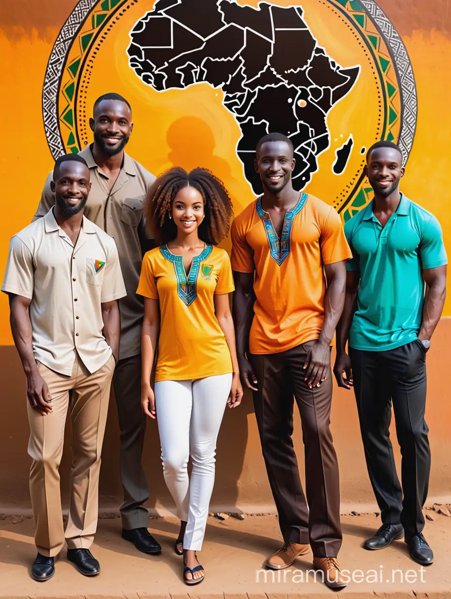 Diverse Volunteers Beautifying Africa Vibrant Artistic Endeavors