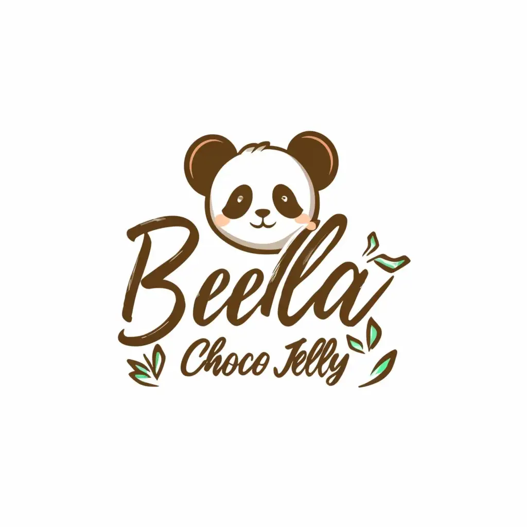 LOGO-Design-For-Bella-Choco-Jelly-Playful-Panda-Emblem-for-Animal-and-Pet-Industry