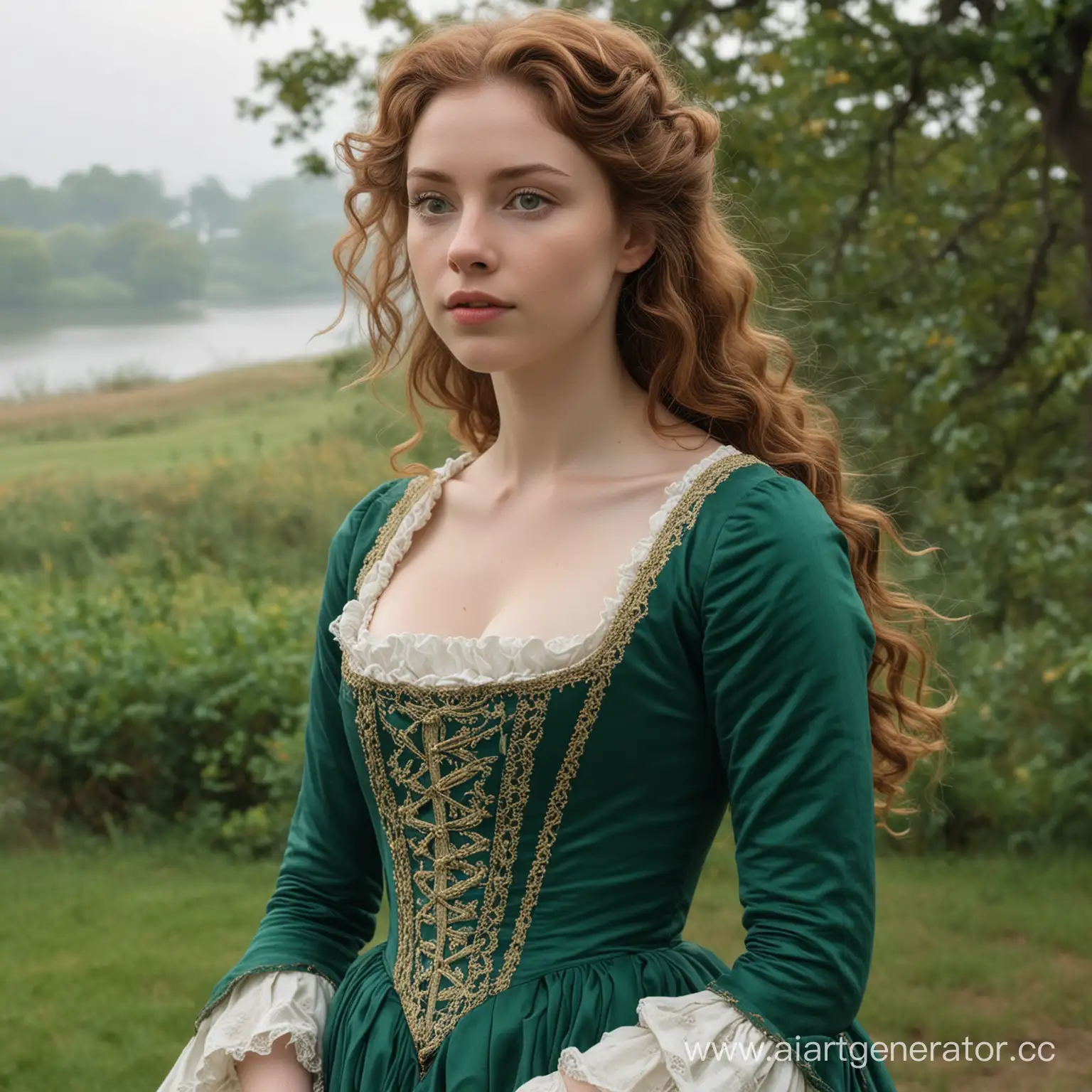 Enigmatic-Young-Woman-in-18thCentury-Attire-with-Chestnut-Hair