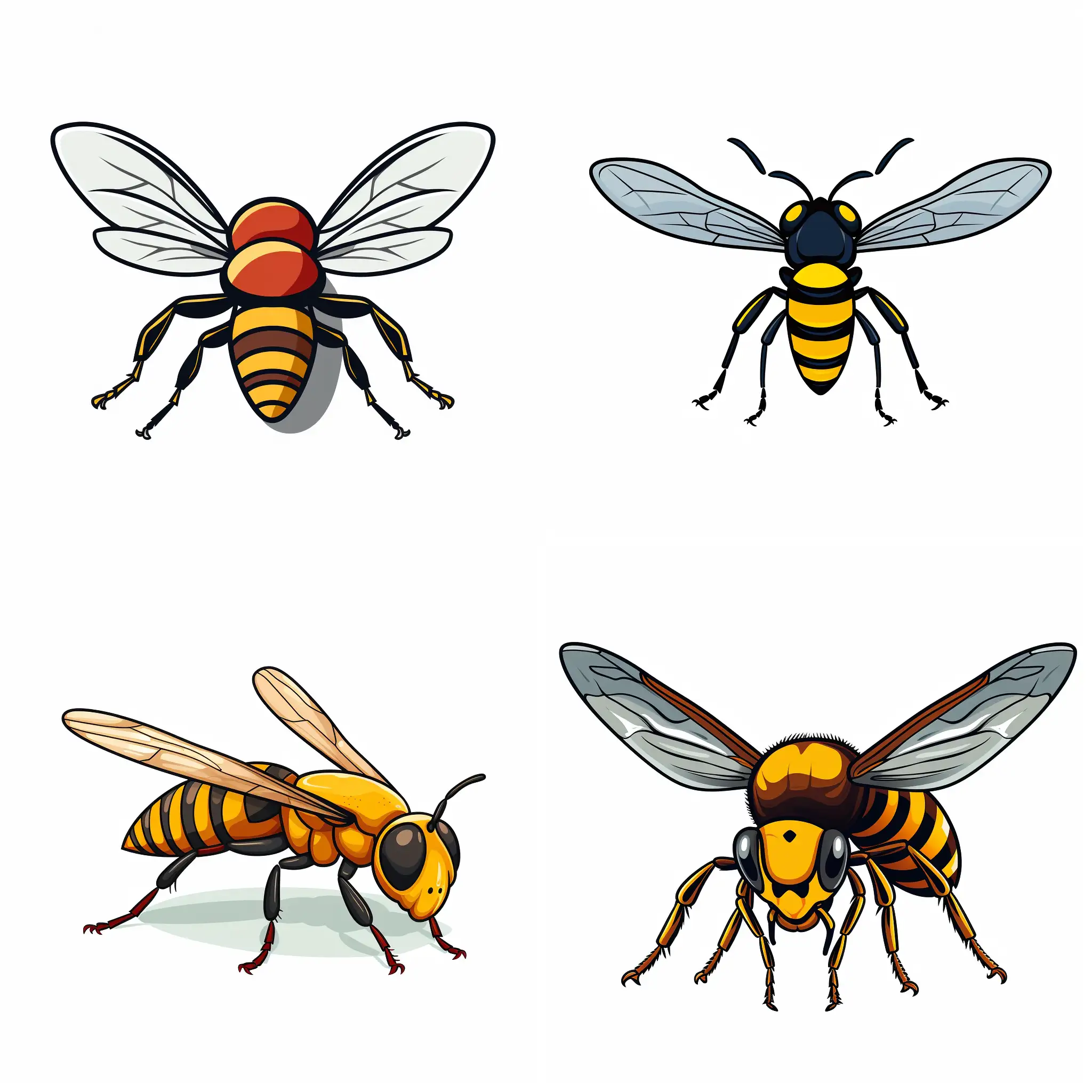 Vector-Illustration-Side-View-Wasp-Icon-in-Artistic-Style