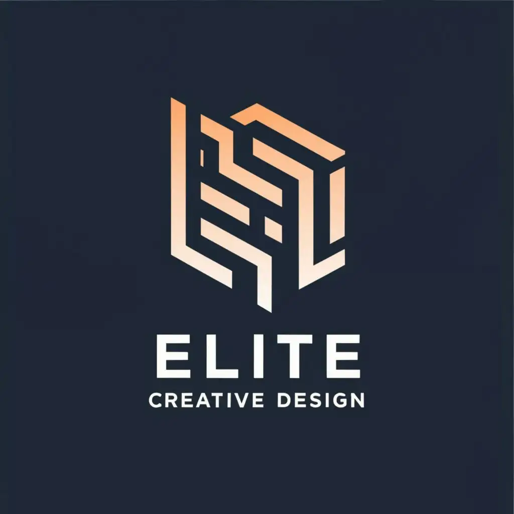 LOGO-Design-For-Elite-Creative-Design-Stylish-Glass-Emblem-with-Text-for-Construction-Industry