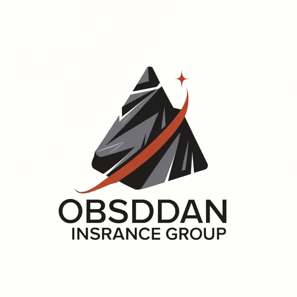 LOGO-Design-For-Obsidian-Insurance-Group-Minimalistic-Rock-and-Volcano-Symbol-for-Medical-Dental-Industry