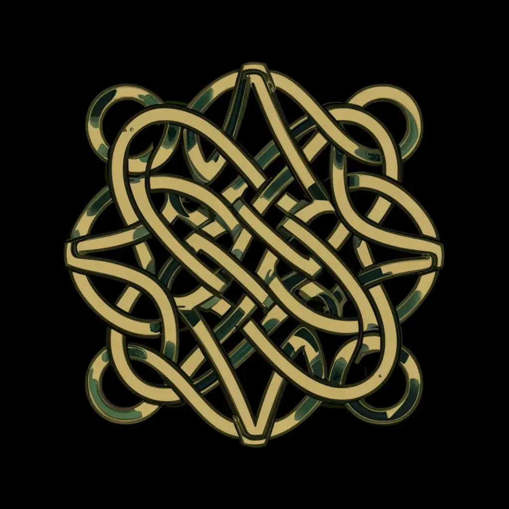 logo, Celtic knots, hidden, intertwined,, with the text ""Alive I Live"", typography