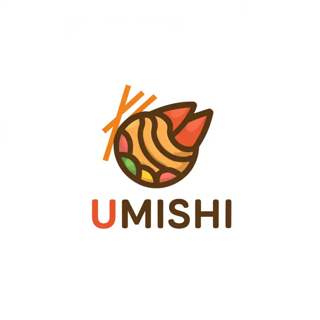 a logo design,with the text "umishi", main symbol:sushi bake,Moderate,clear background