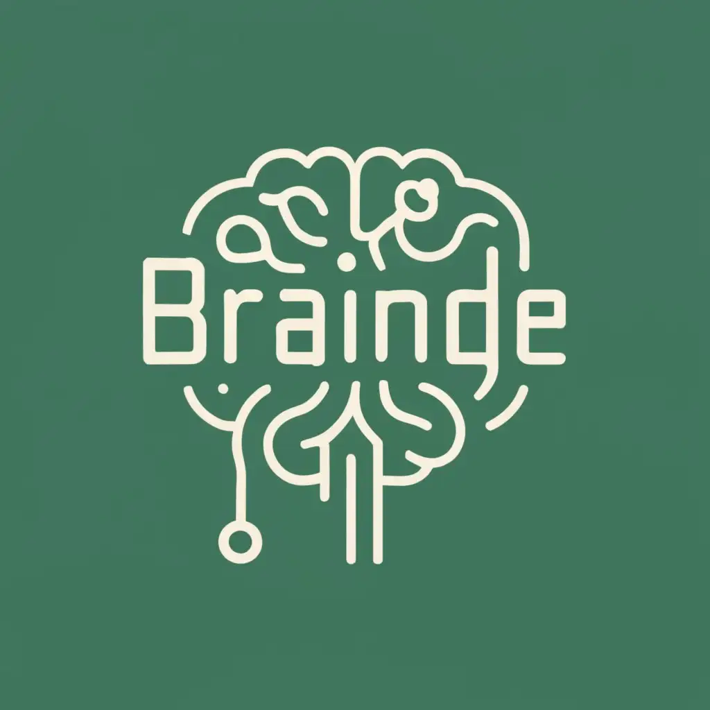 logo, neuron, with the text "Brainode", typography, be used in Education industry