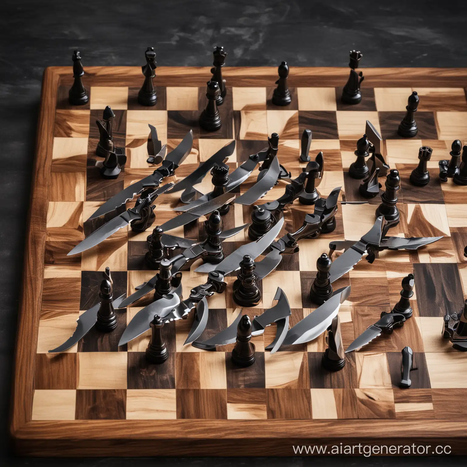 Strategic-Chess-Play-with-Glinting-Knives