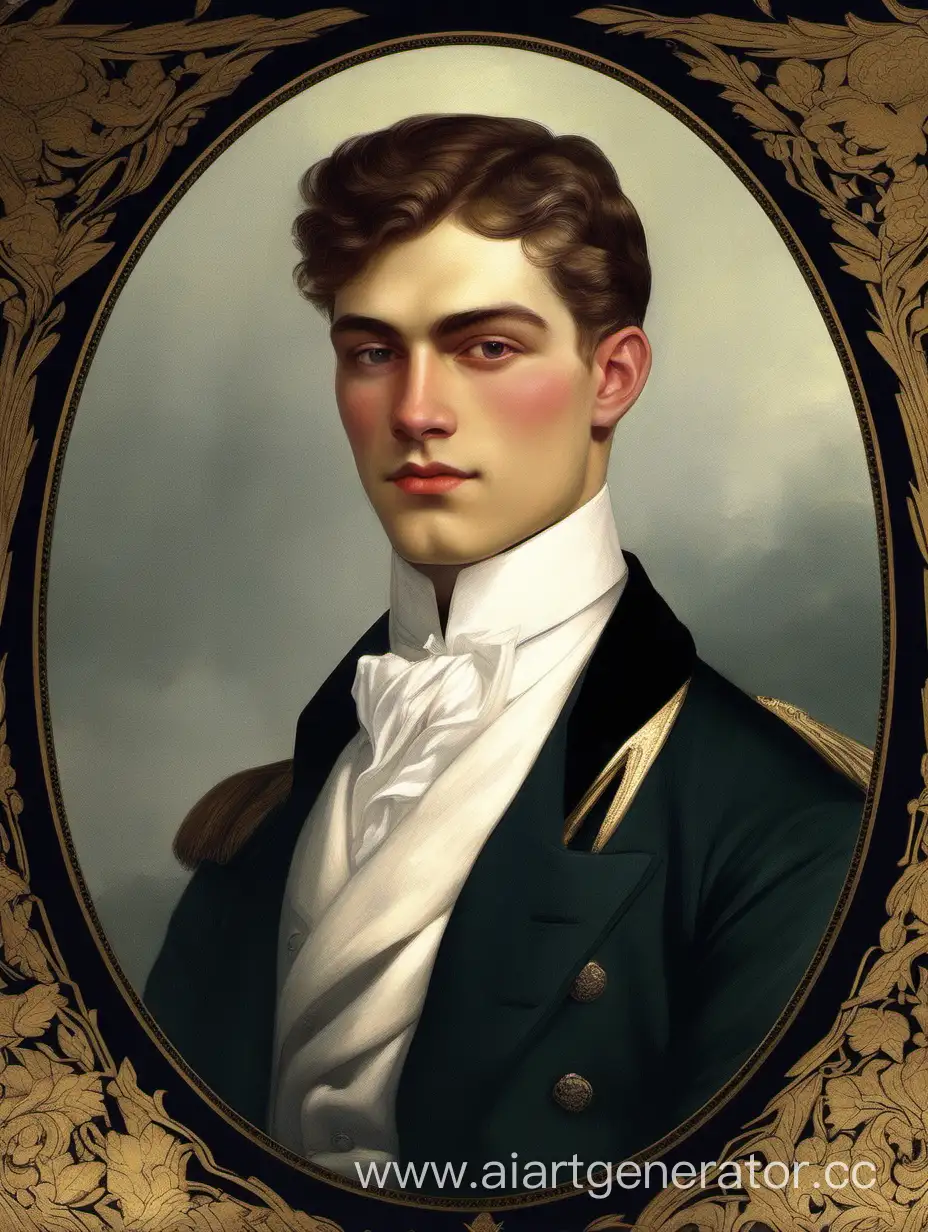 Young, clean-shaven, and handsome Heir to the Russian Empire in our time