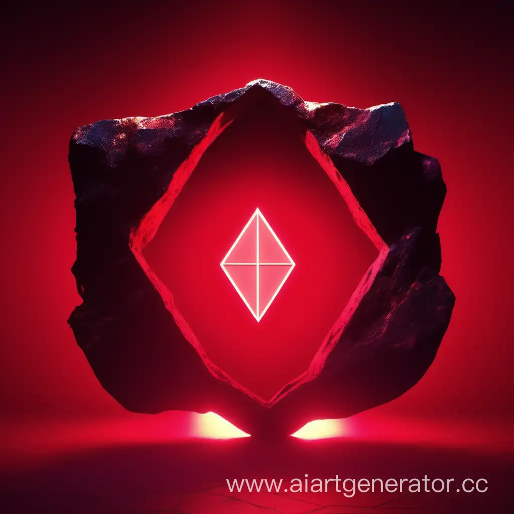 Rock-Band-Tour-Announcement-with-Abstract-Shape-in-Dimmed-Red-Light