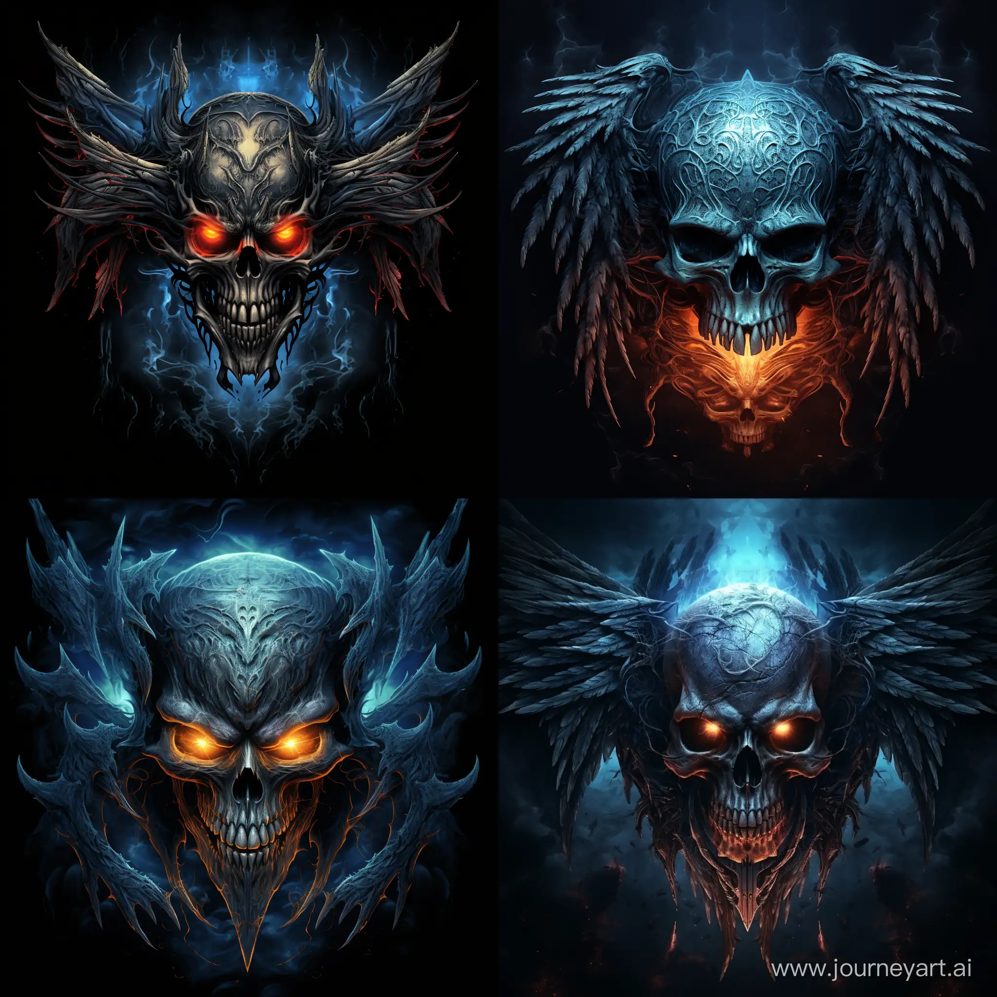 Mystical-Flying-Skull-with-Eerie-Blue-Flames