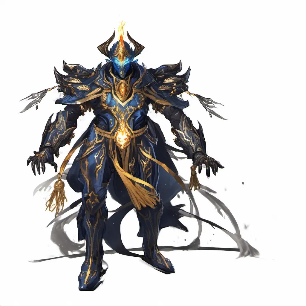 Golden High Fantasy Warframe Concept with Dark Sauren Themed Armor ...