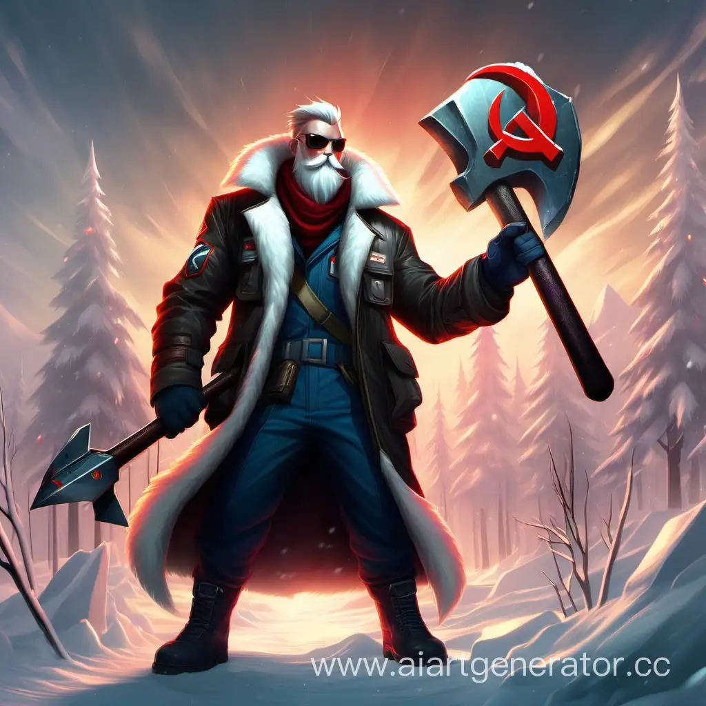 arctic ops Swain from league of legends with a hammer and sickle
