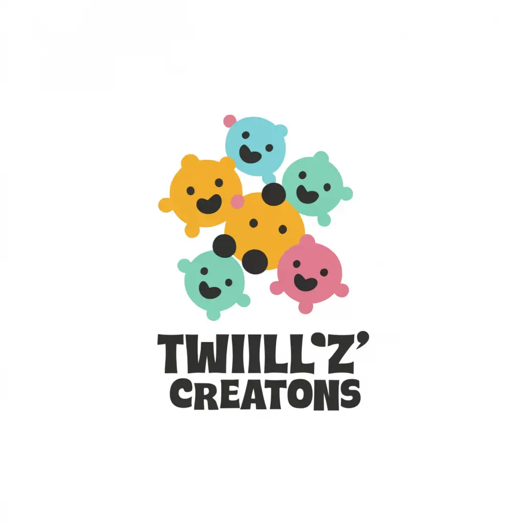 a logo design,with the text "Twillt'z Creation", main symbol:stuffed toys,complex,be used in Entertainment industry,clear background