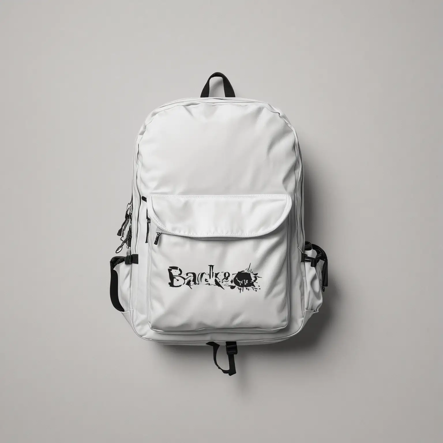 White Background with Backpack Logo