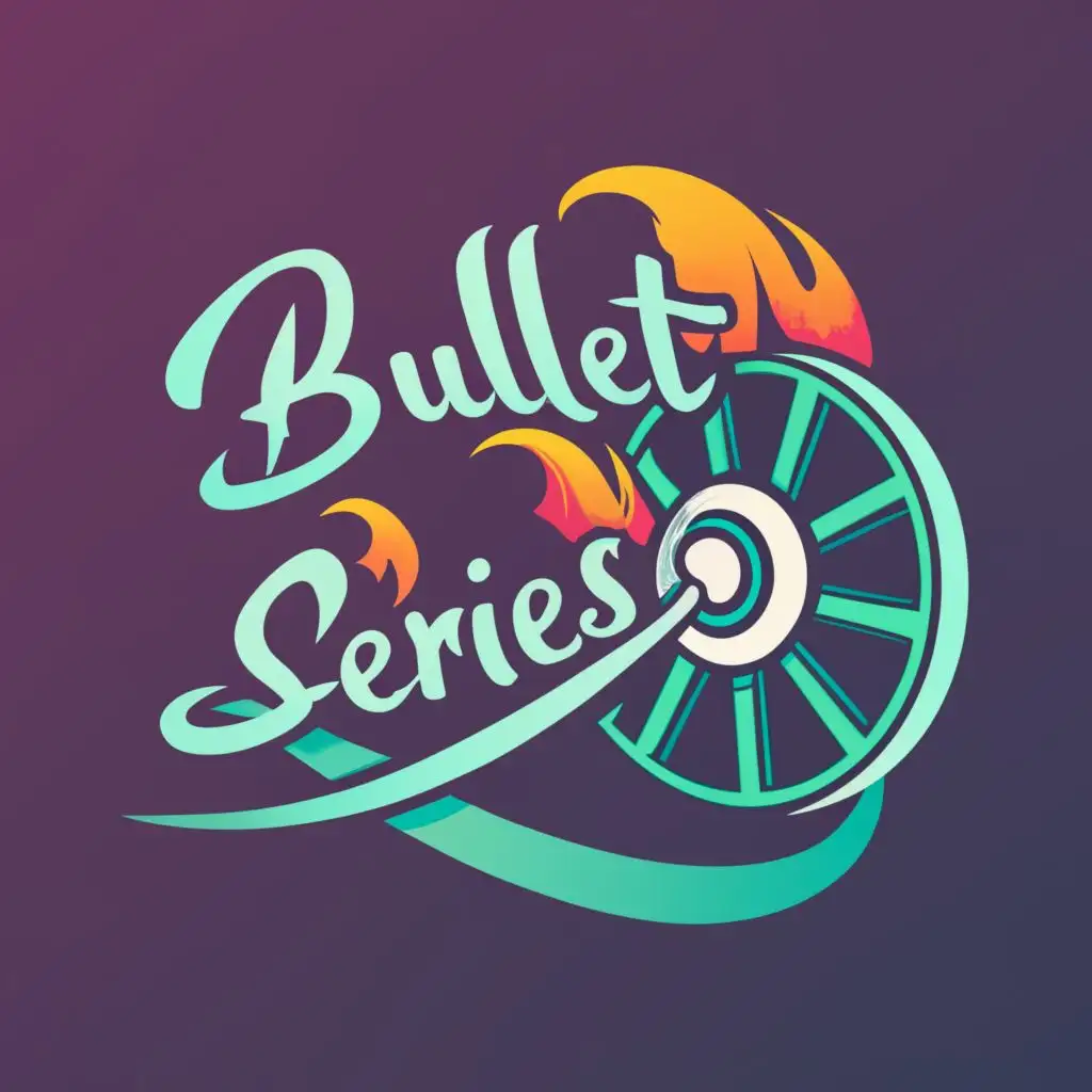 logo, Fire, wheel, with the text "Bullet Series", typography, be used in Events industry