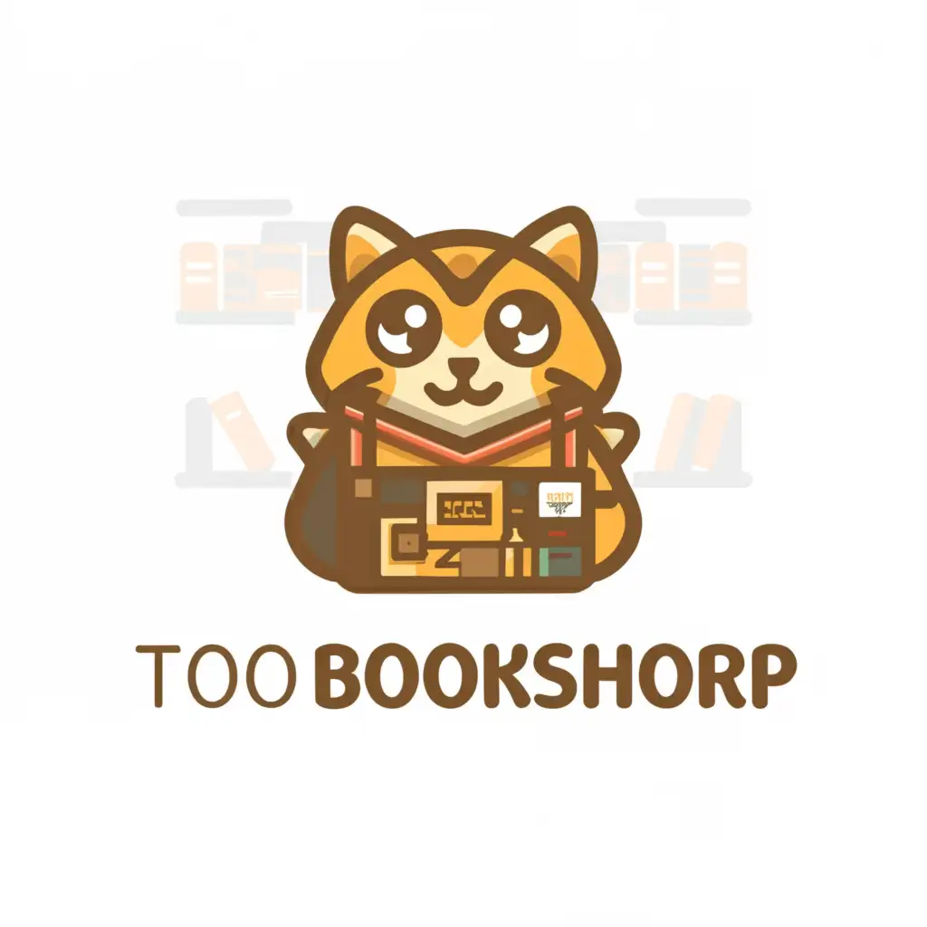 ,main symbol:geometric shapes, the cat sells books,Moderate,clear background