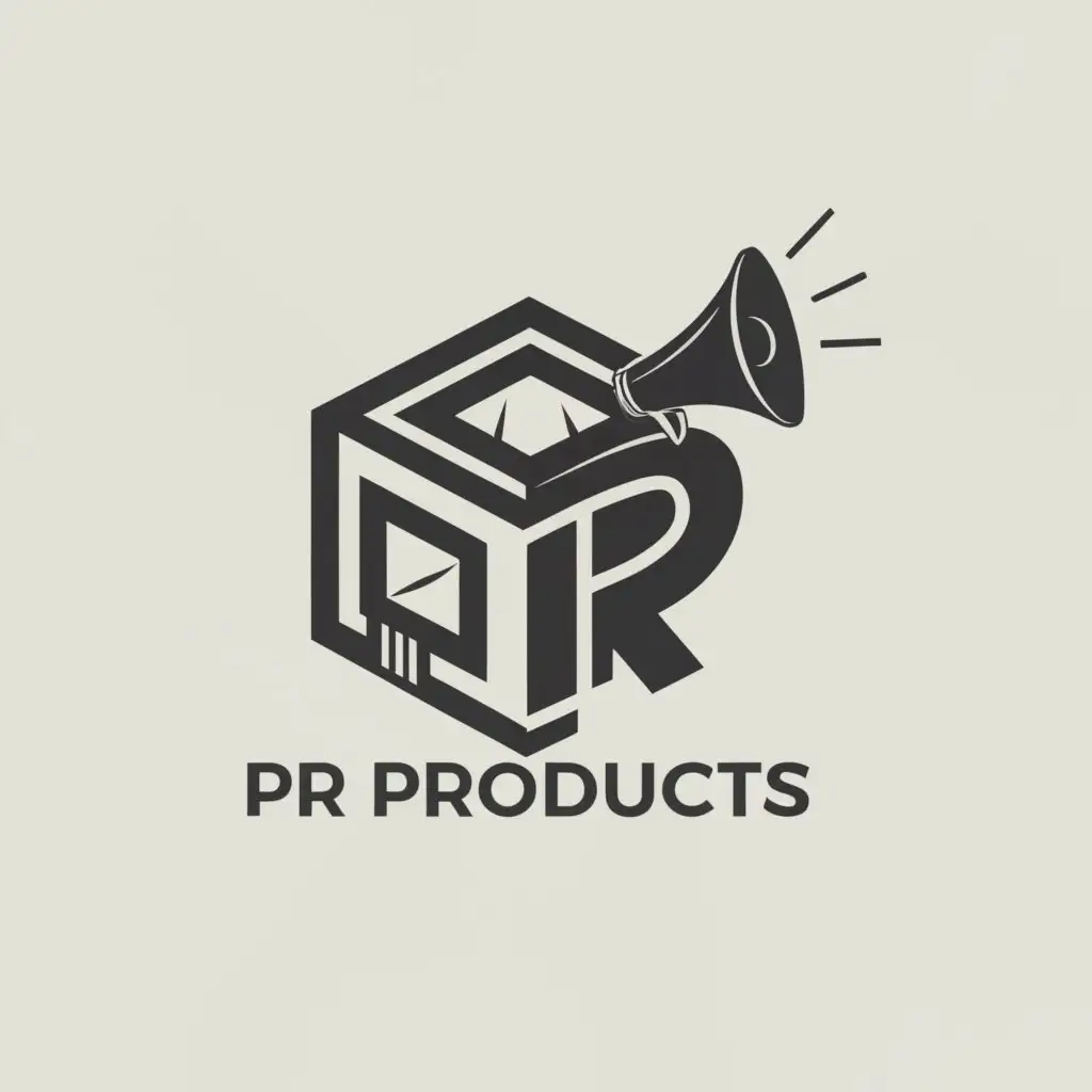 a logo design,with the text "PR Products", main symbol:For Business,Moderate,clear background