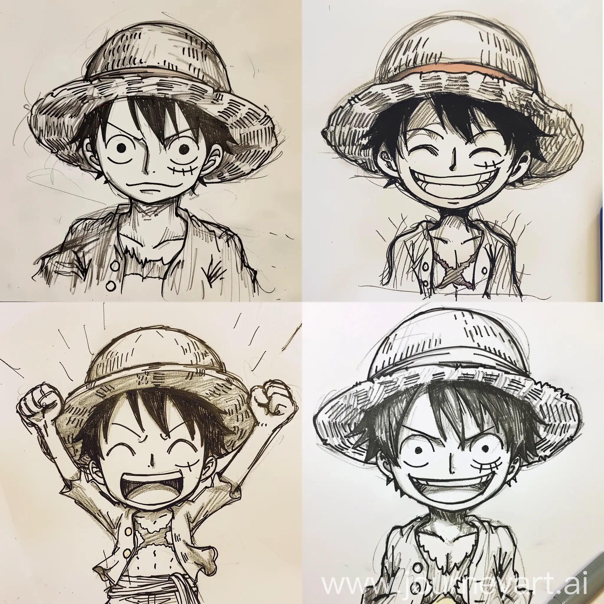 Simplistic-Luffy-Doodle-in-a-Whimsical-Art-Style