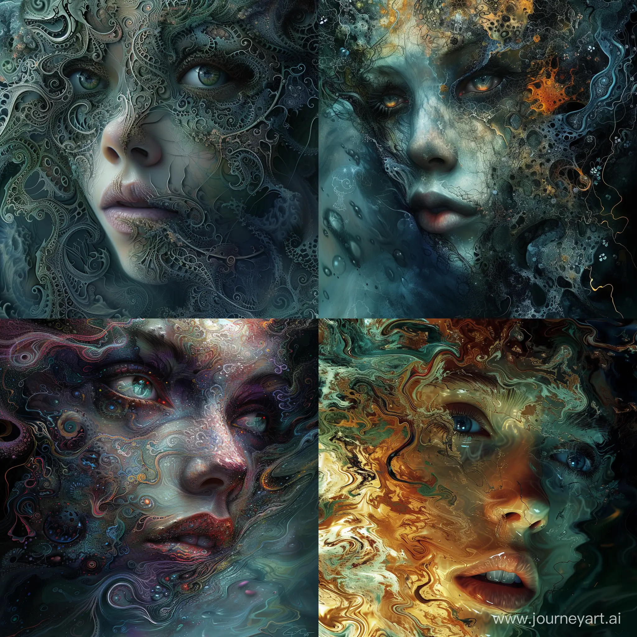 Mysterious-Beauty-Emerges-from-the-Depths-Hauntingly-Detailed-Abstract-Artwork