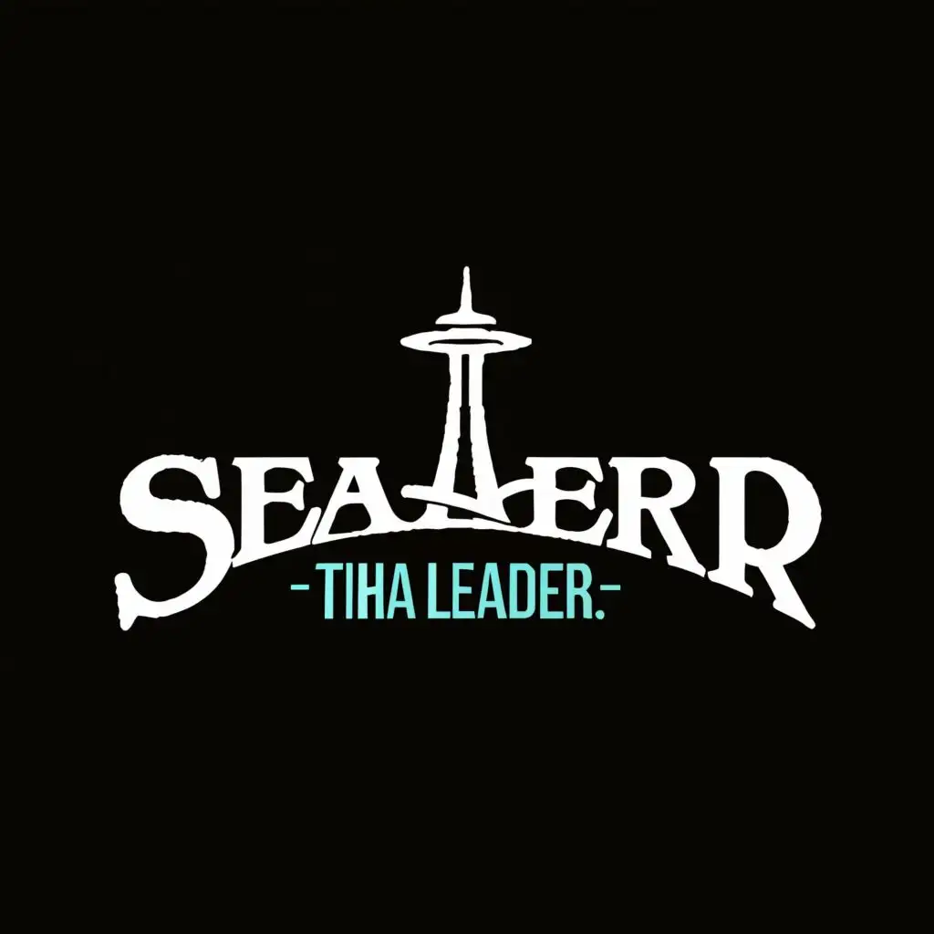 a logo design,with the text "Seazer Tha Leader", main symbol:Space Needle,complex,be used in Internet industry,clear background