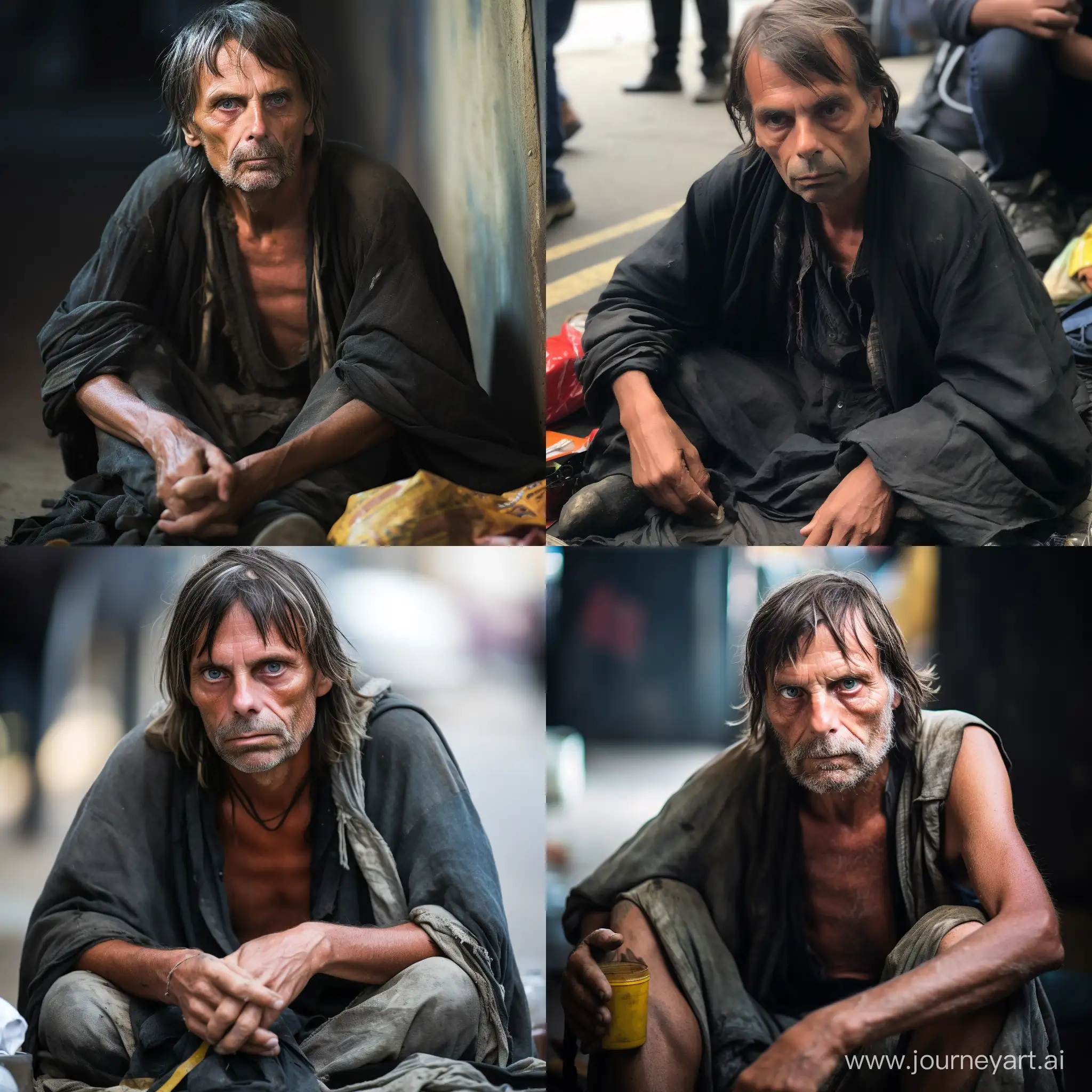 Photo of Bolsonaro as a beggar       