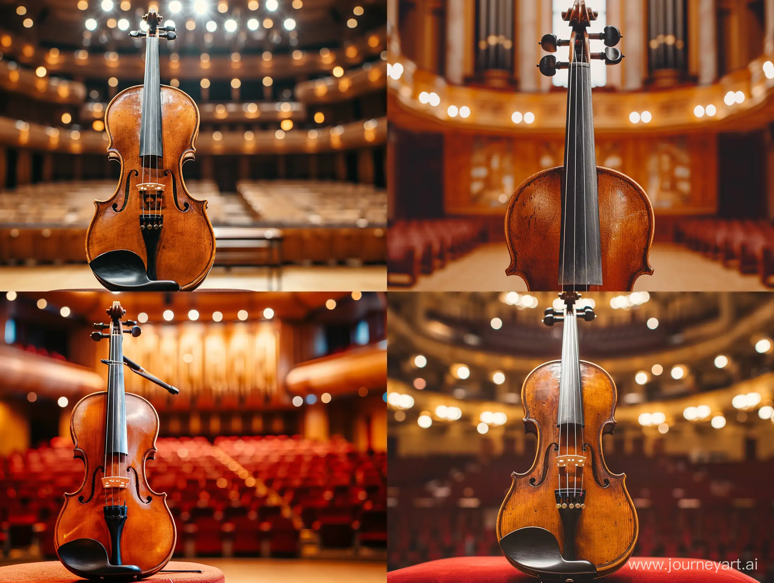Elegant-Cinemusic-Violin-Performance-in-a-Captivating-Concert-Hall