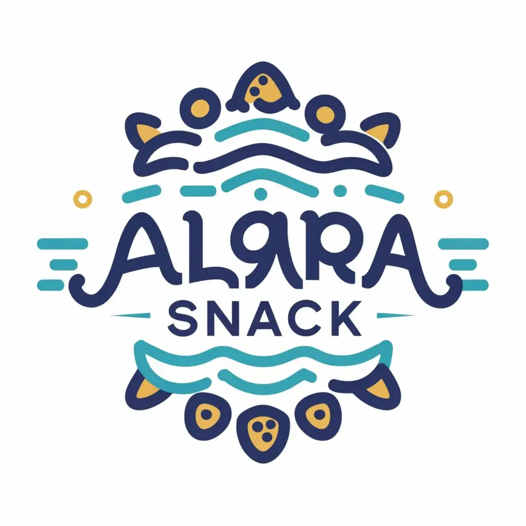 logo, Sea, with the text "Alara Snack", typography, be used in Restaurant industry
