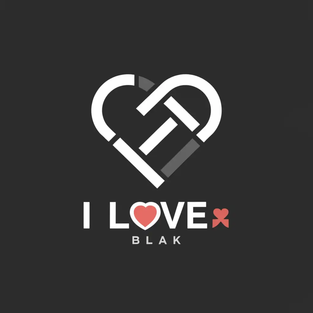 a logo design,with the text "I love black", main symbol:I love black,Moderate,be used in Entertainment industry,clear background