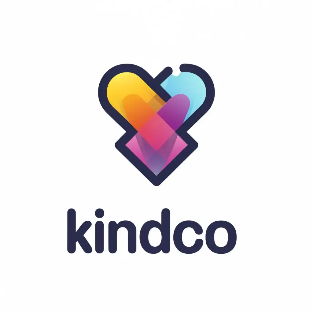 logo, The logo features a heart-shaped coin with the letter "K" inscribed on it, symbolizing kindness and generosity. The coin is surrounded by a gentle, uplifting gradient, representing the positive impact KindCoin strives to make in the world, with the text "KindCoin", typography, be used in Internet industry