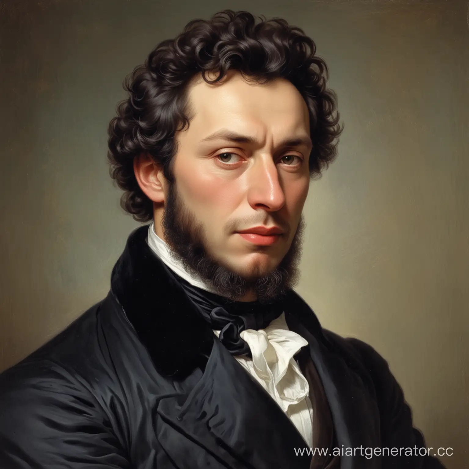 Colorful-Portrait-of-Alexander-Pushkin-Russian-Poet-and-Literary-Icon