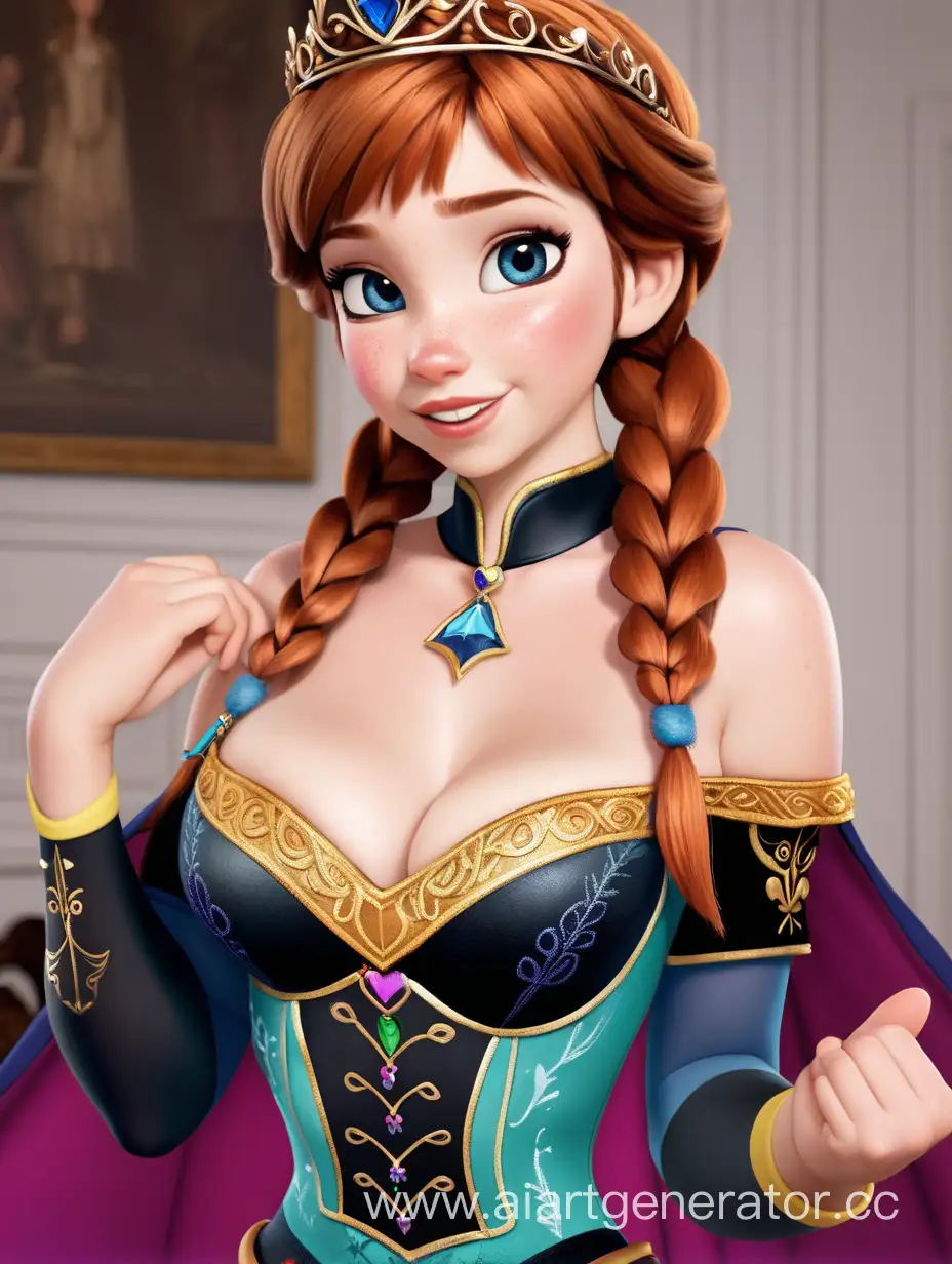 Princess anna wears sexy Halloween costume 