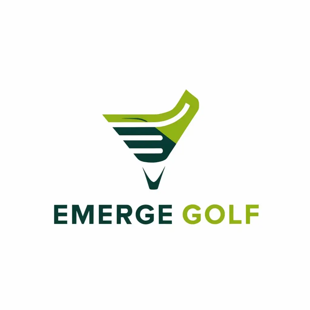 a logo design,with the text "Emerge Golf", main symbol:golf club,Moderate,be used in Sports Fitness industry,clear background