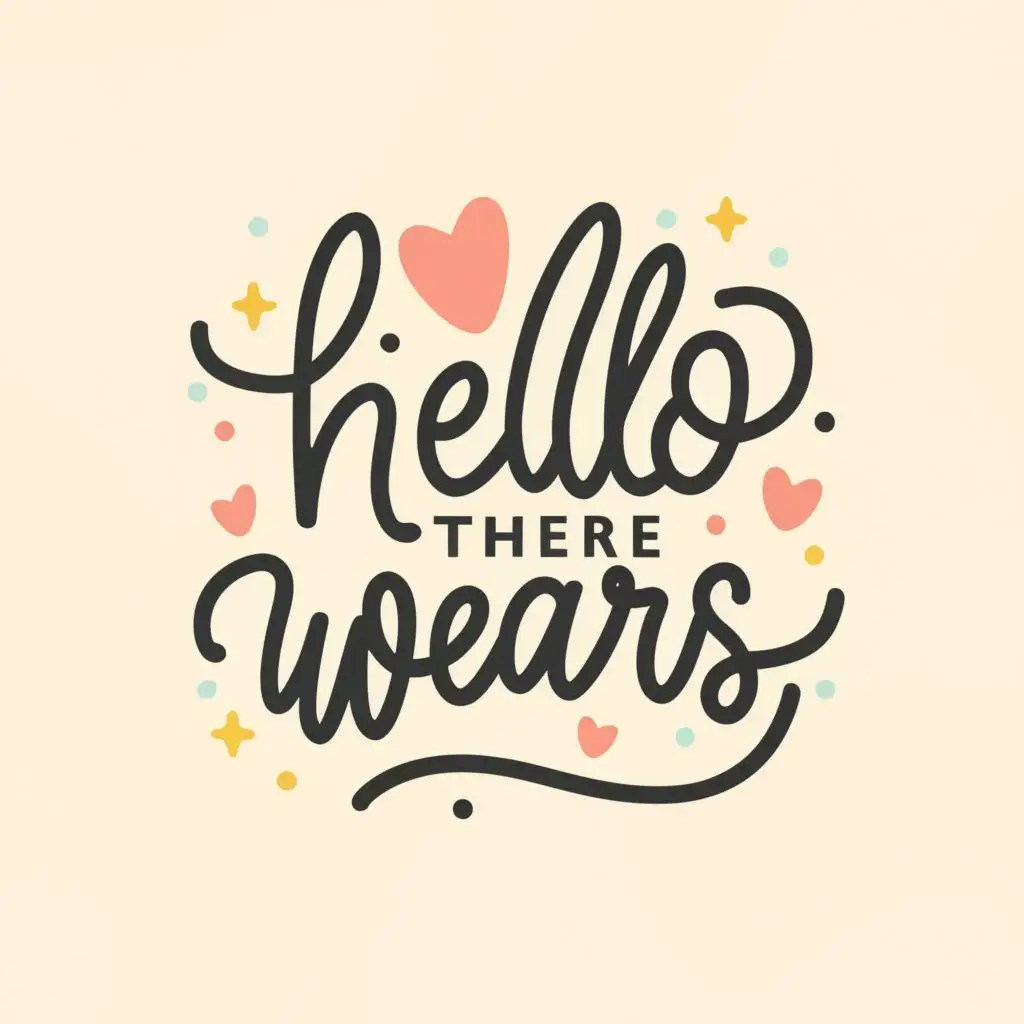 logo, Cute, with the text "Hello There Wears", typography