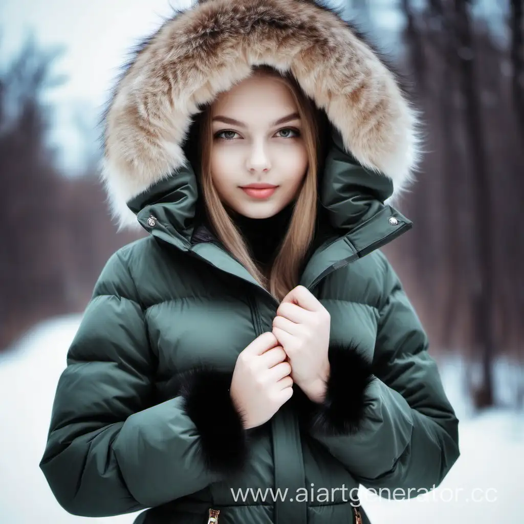 Stylish-Russian-Winter-Fashion-Beautiful-Girl-in-FurTrimmed-Down-Jacket