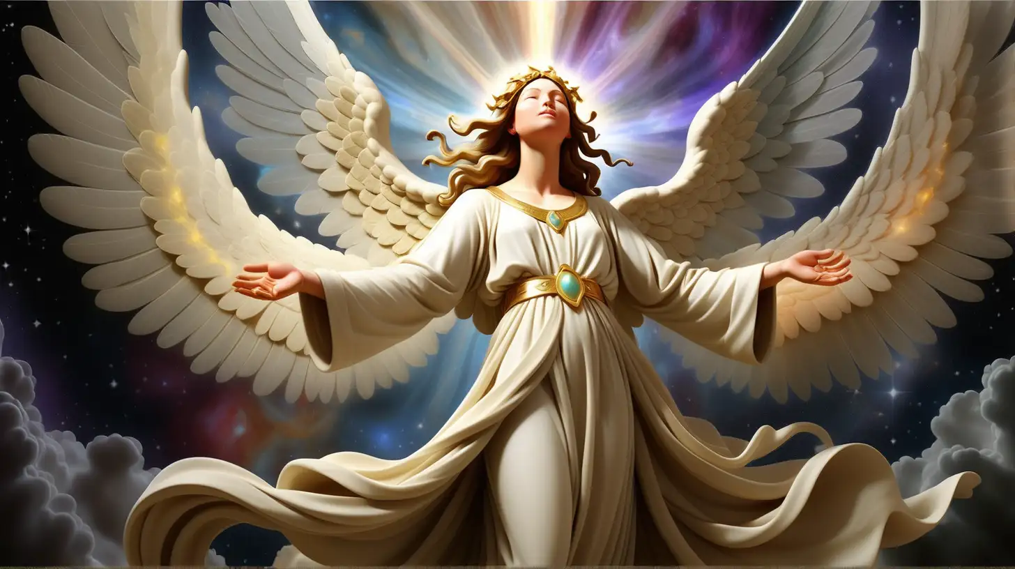 Majestic Angel in Celestial Splendor