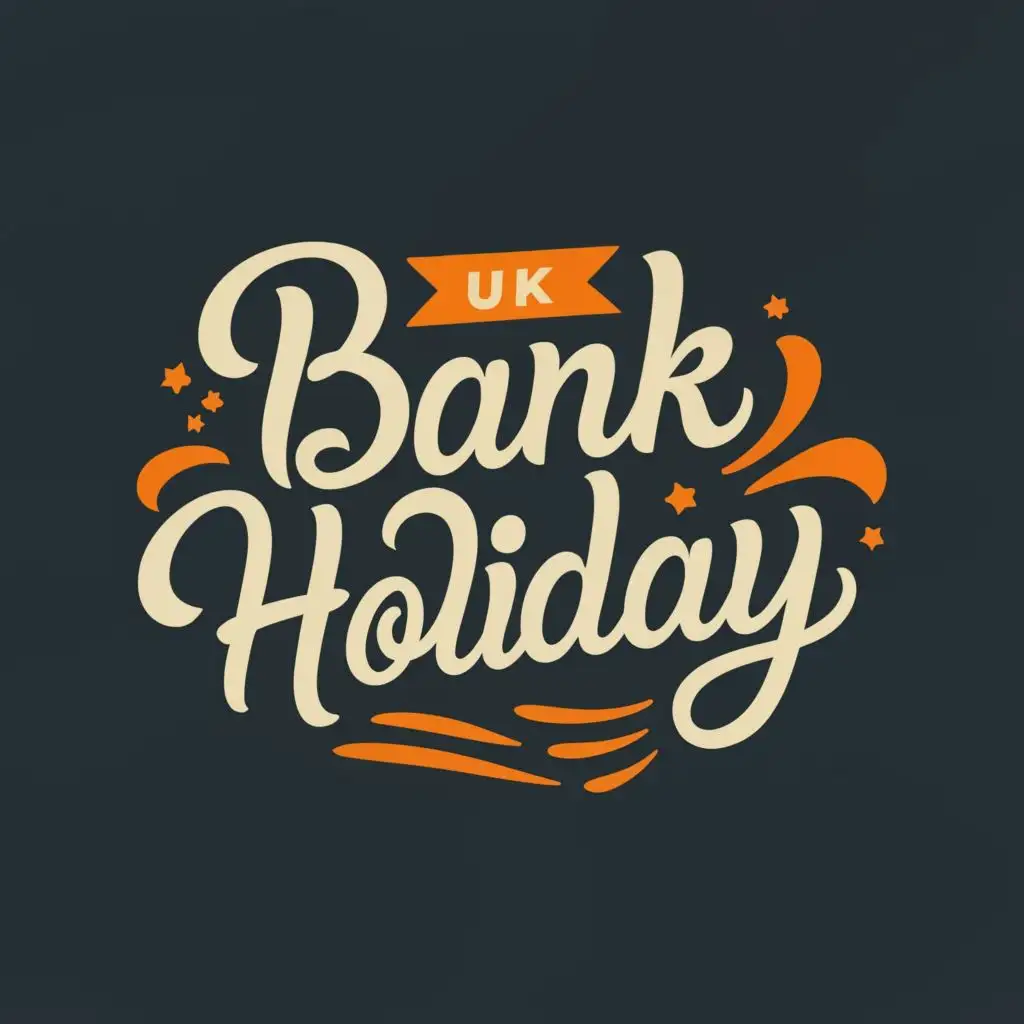 logo, Holiday in United Kingdom, with the text "UK Bank Holiday", typography, be used in Events industry, white background