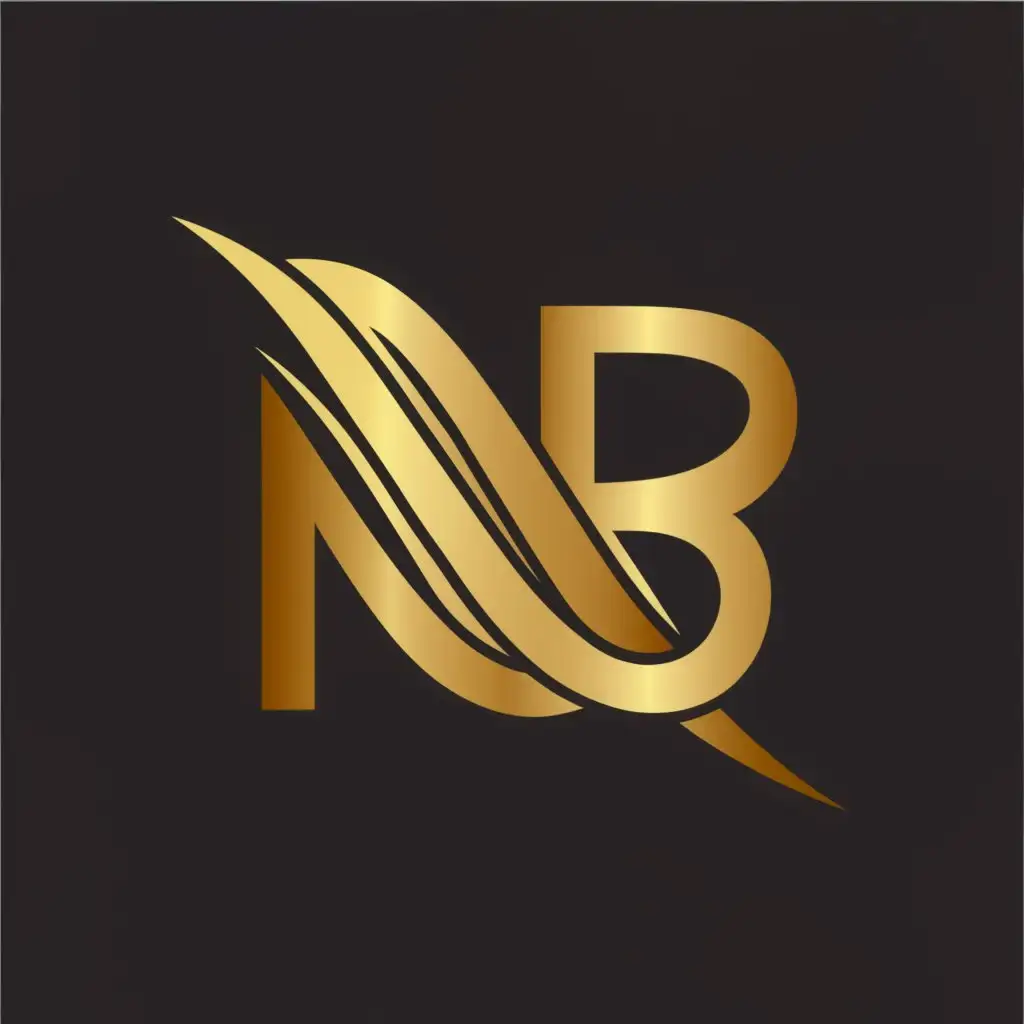 a logo design,with the text "NB", main symbol:Please give the dark back ground  and golden letter ,Moderate,be used in Finance industry,clear background
