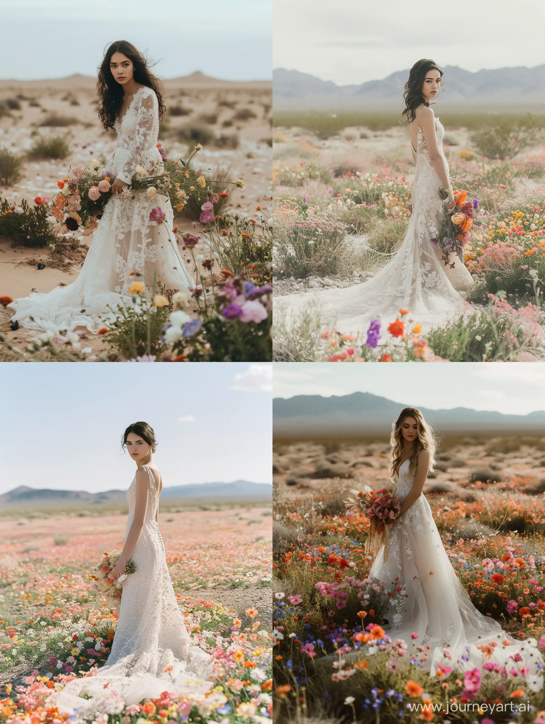 невеста в пустыне засейной цветами
