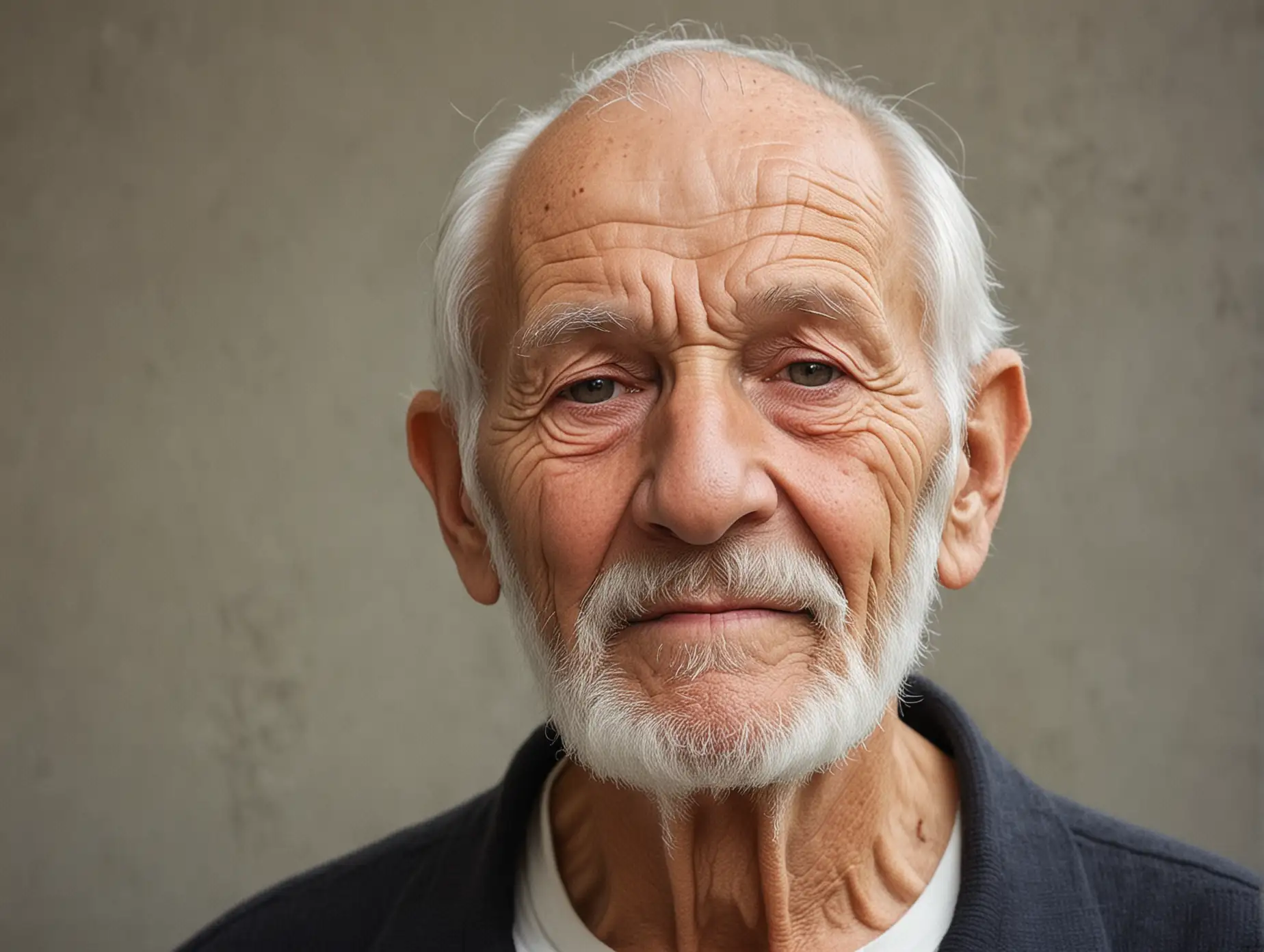 Elderly Gentleman in His Eighties Outdoors