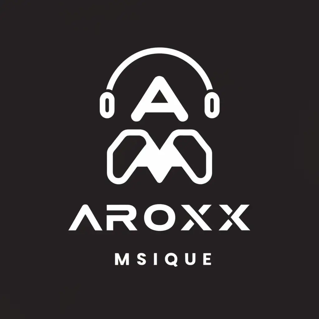 a logo design,with the text "AROXXMUSIQUE", main symbol:DJ,Minimalistic,be used in Entertainment industry,clear background