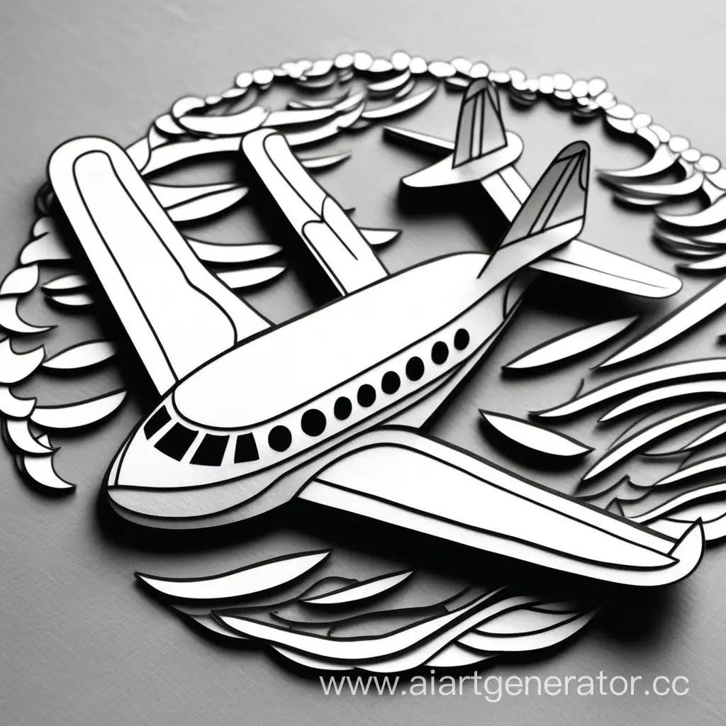 Intricate-Black-and-White-Airplane-Paper-Cutting-Design