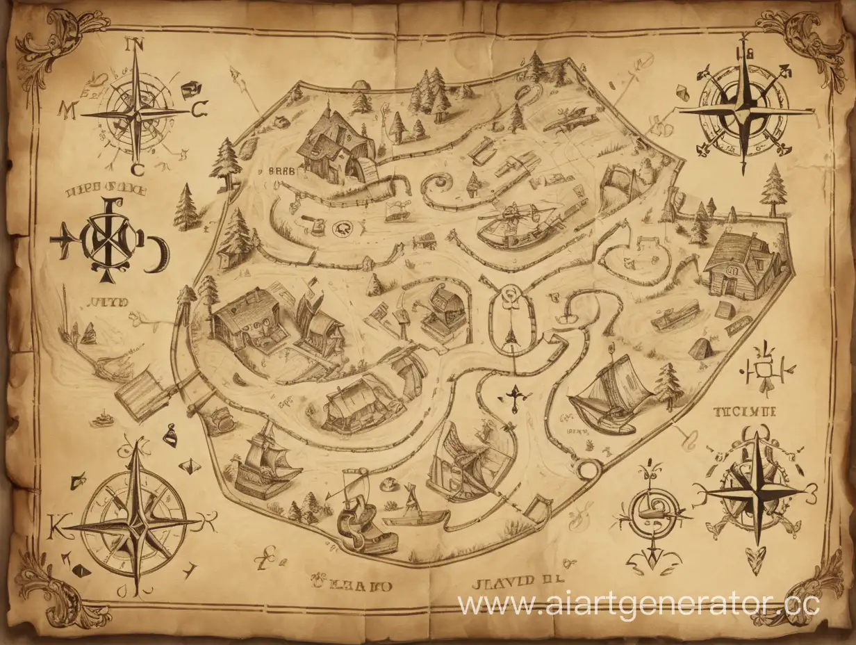 
Однажды, когда Джейк играл на заднем дворе своего дома, он нашел старую карту с необычными символами.
