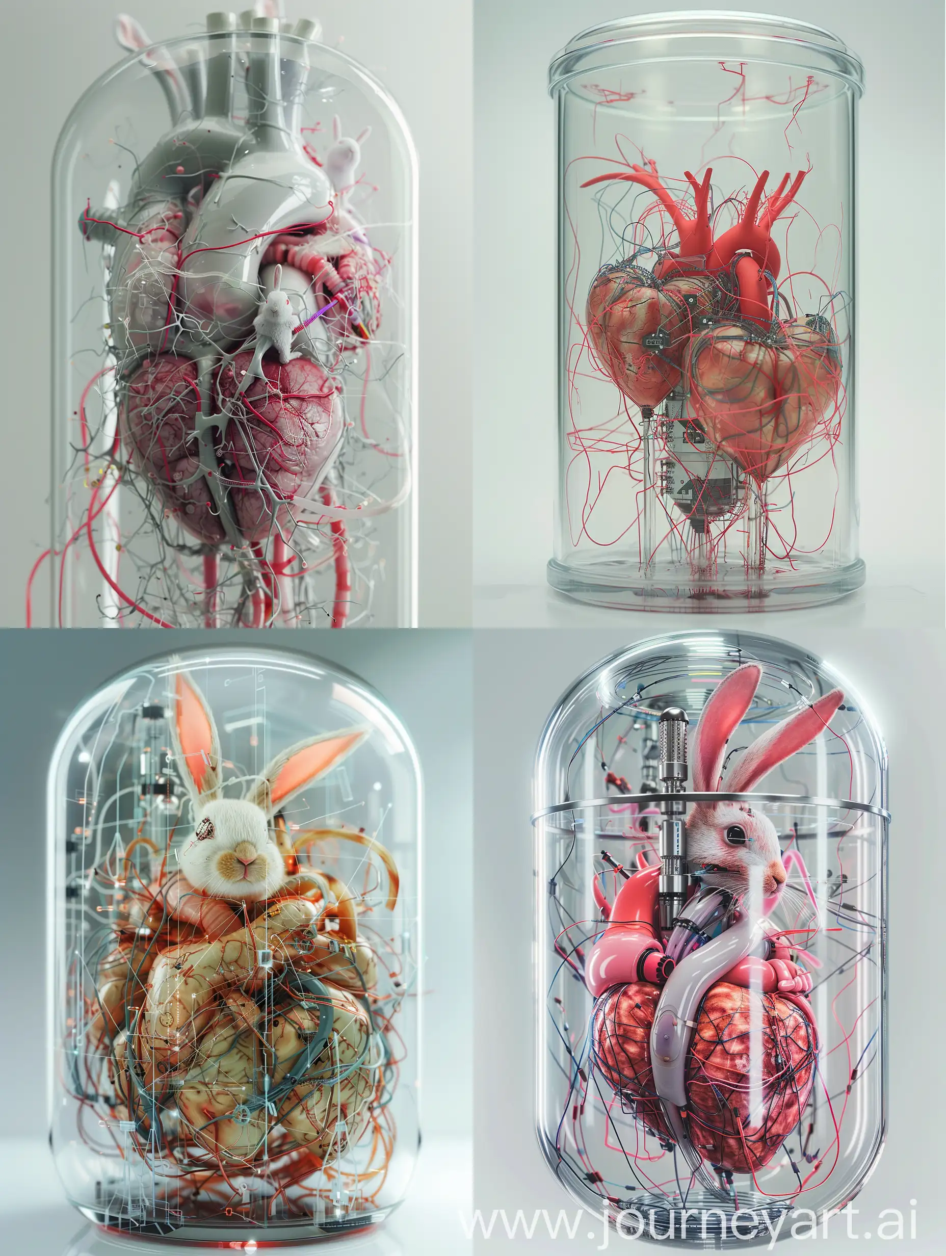 Futuristic-Cybernetic-Heart-Sculpture-An-Artistic-Fusion-of-Science-and-Emotion