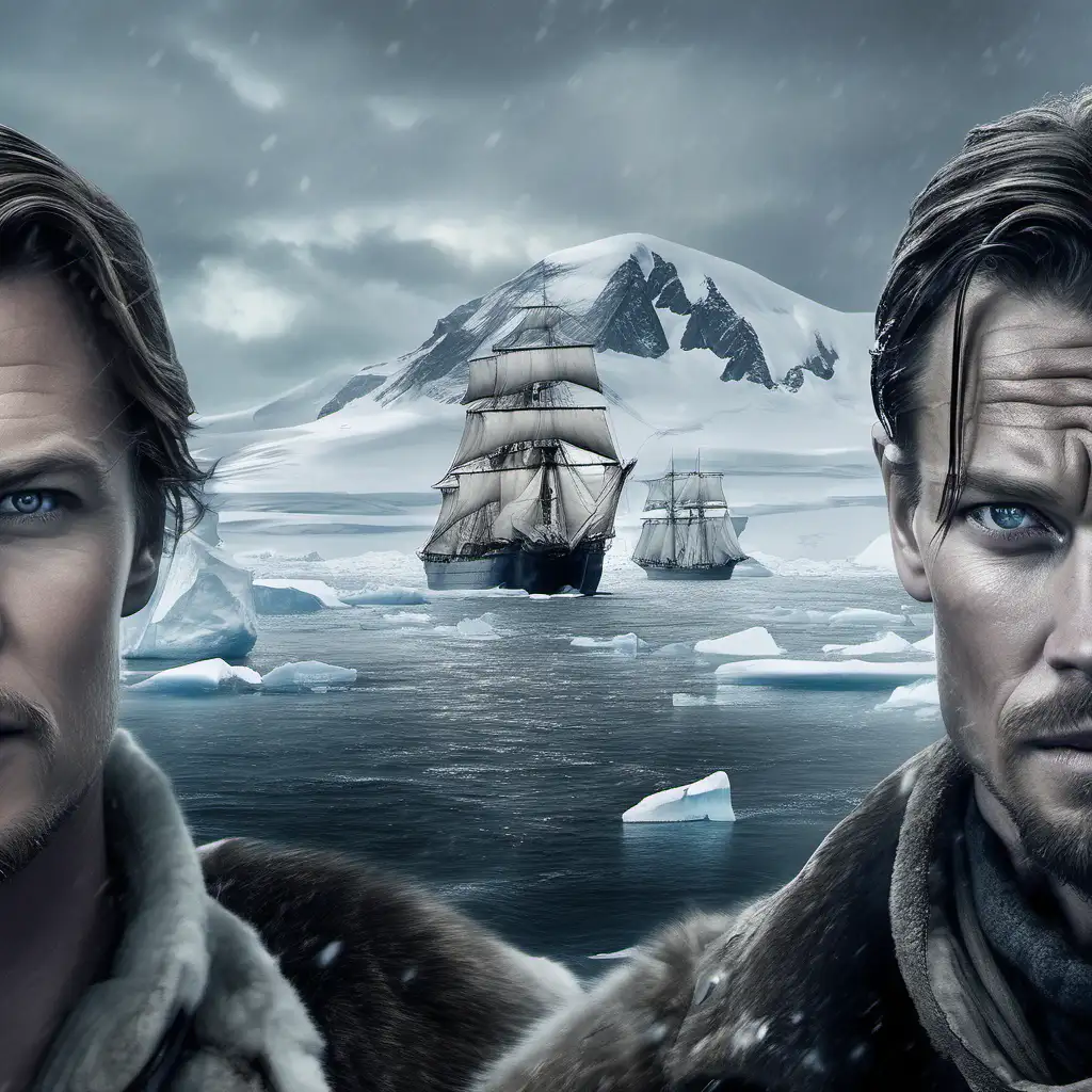 Explorers Leonardo DiCaprio and Alexander Skarsgard Racing Across Antarctica in 1910