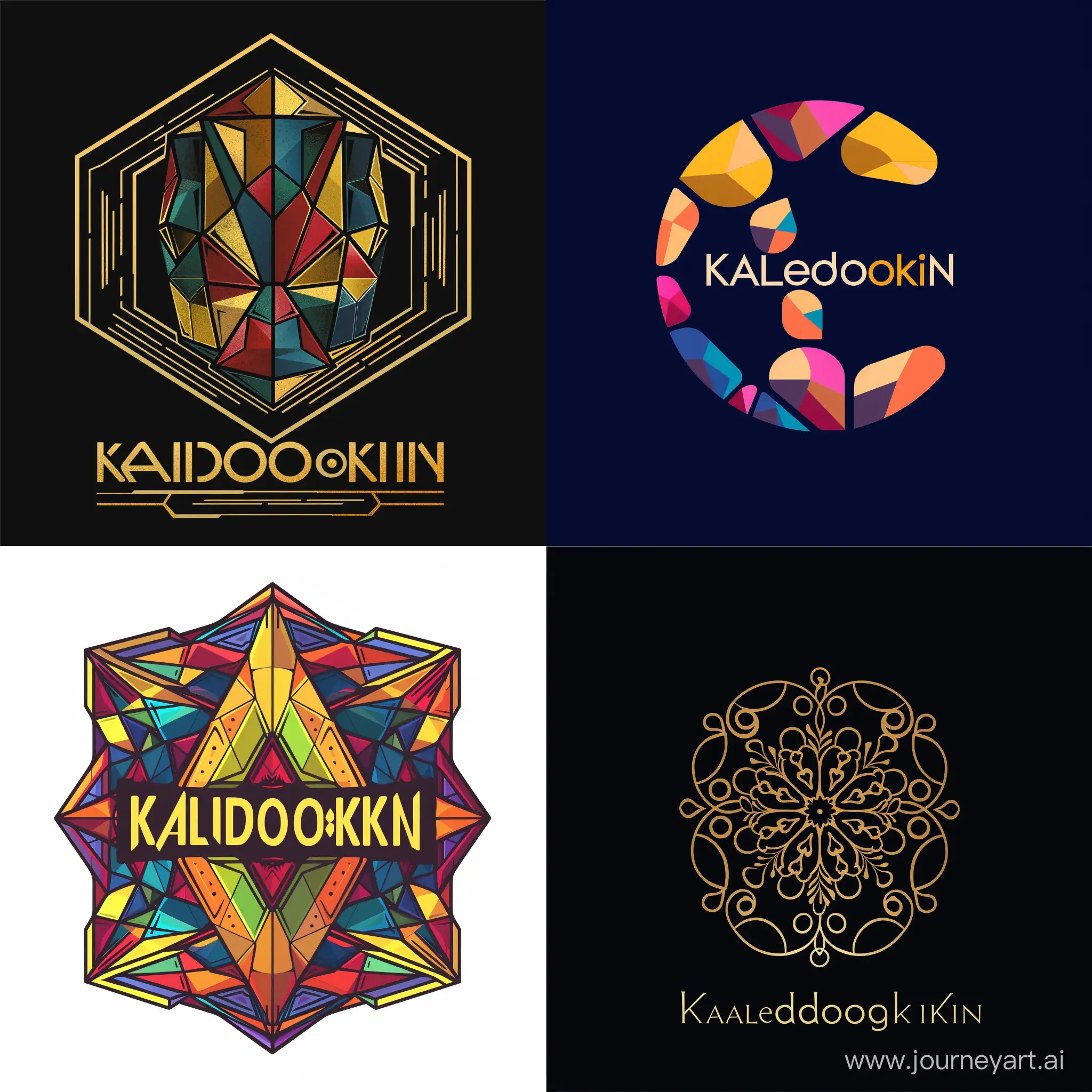 Kaleidokin-Logo-Design-Geometric-Patterns-in-a-Square-Composition